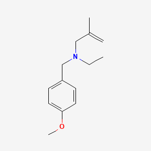 molecular formula C14H21NO B5823654 N-ethyl-N-[(4-methoxyphenyl)methyl]-2-methylprop-2-en-1-amine 