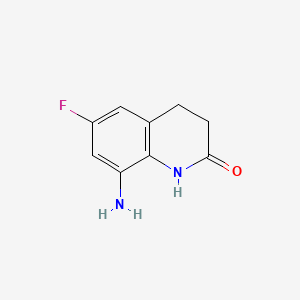 molecular formula C9H9FN2O B582366 8-Amino-6-fluoro-3,4-dihydroquinolin-2(1H)-one CAS No. 1243250-06-7