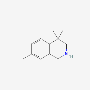 molecular formula C12H17N B582368 4,4,7-Trimethyl-1,2,3,4-tetrahydroisoquinoline CAS No. 1267391-08-1