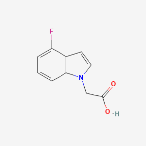 molecular formula C10H8FNO2 B582370 2-(4-氟-1H-吲哚-1-基)乙酸 CAS No. 1313712-35-4