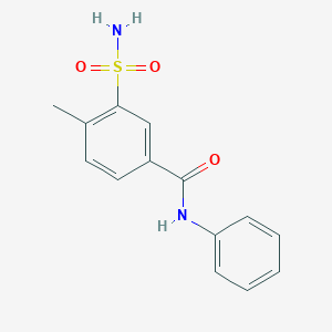 molecular formula C14H14N2O3S B5823703 4-methyl-N-phenyl-3-sulfamoylbenzamide 