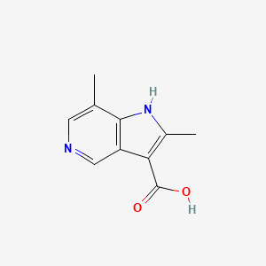 molecular formula C10H10N2O2 B582371 2,7-Dimethyl-1H-pyrrolo[3,2-c]pyridine-3-carboxylic acid CAS No. 1227267-10-8