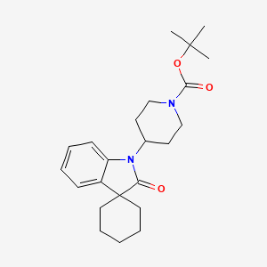 molecular formula C23H32N2O3 B582373 tert-Butyl 4-(2'-oxospiro[cyclohexane-1,3'-indolin]-1'-yl)piperidine-1-carboxylate CAS No. 1358667-62-5