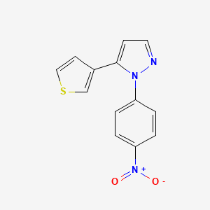 1-(4-nitrophenyl)-5-(thiophen-3-yl)-1H-pyrazole