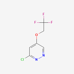 molecular formula C6H4ClF3N2O B582377 3-Chloro-5-(2,2,2-trifluoroethoxy)pyridazine CAS No. 1346691-33-5
