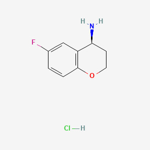 molecular formula C9H11ClFNO B582382 (S)-6-fluorochroman-4-amine hydrochloride CAS No. 1260609-97-9