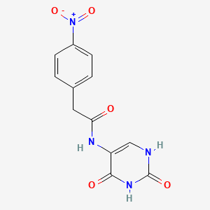 molecular formula C12H10N4O5 B5823903 N-(2,4-dioxo-1,2,3,4-tetrahydropyrimidin-5-yl)-2-(4-nitrophenyl)acetamide 