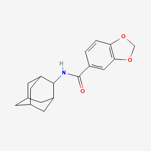molecular formula C18H21NO3 B5823929 N-(tricyclo[3.3.1.1~3,7~]dec-2-yl)-1,3-benzodioxole-5-carboxamide 
