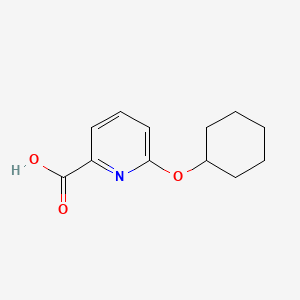 molecular formula C12H15NO3 B582394 6-(Cyclohexyloxy)picolinic acid CAS No. 1215727-89-1