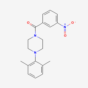 molecular formula C19H21N3O3 B5823976 [4-(2,6-Dimethylphenyl)piperazin-1-yl]-(3-nitrophenyl)methanone 