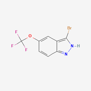 molecular formula C8H4BrF3N2O B582401 3-bromo-5-(trifluoromethoxy)-1H-indazole CAS No. 1346521-23-0