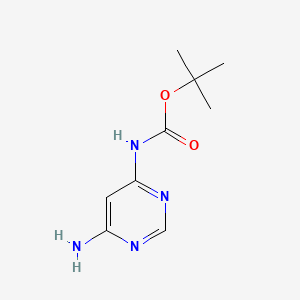 molecular formula C9H14N4O2 B582403 tert-Butyl (6-aminopyrimidin-4-yl)carbamate CAS No. 1330532-98-3
