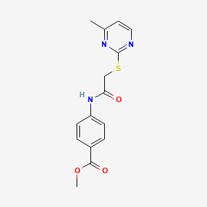 molecular formula C15H15N3O3S B5824039 Methyl 4-[[2-(4-methylpyrimidin-2-yl)sulfanylacetyl]amino]benzoate 