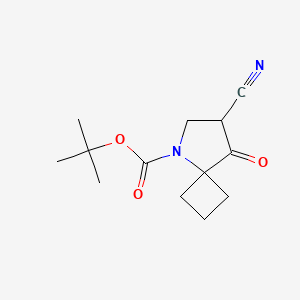 molecular formula C13H18N2O3 B582404 Tert-butyl 7-cyano-8-oxo-5-azaspiro[3.4]octane-5-carboxylate CAS No. 1245645-96-8