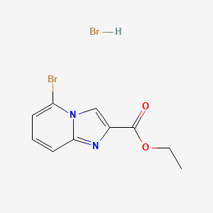 molecular formula C10H10Br2N2O2 B582411 Ethyl 5-bromoimidazo[1,2-a]pyridine-2-carboxylate hydrobromide CAS No. 1332589-39-5