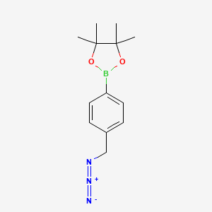 molecular formula C13H18BN3O2 B582415 2-[4-(叠氮甲基)苯基]-4,4,5,5-四甲基-1,3,2-二氧杂硼环丁烷 CAS No. 1239481-05-0