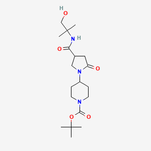 Tert-butyl 4-[4-[(1-hydroxy-2-methylpropan-2-yl)carbamoyl]-2-oxopyrrolidin-1-yl]piperidine-1-carboxylate