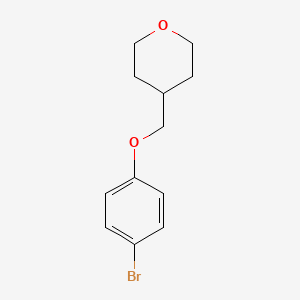 B582422 4-((4-Bromophenoxy)methyl)tetrahydro-2H-pyran CAS No. 1247383-27-2