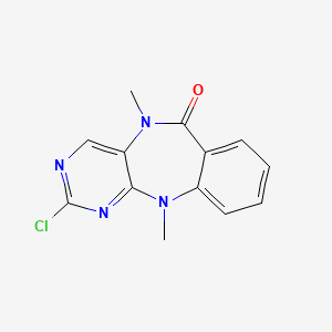 molecular formula C13H11ClN4O B582425 2-Chloro-5,11-dimethyl-5H-benzo[e]pyrimido[5,4-b][1,4]diazepin-6(11H)-one CAS No. 1234479-75-4