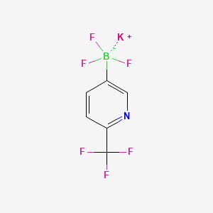 molecular formula C6H3BF6KN B582426 Potassium trifluoro(6-(trifluoromethyl)pyridin-3-yl)borate CAS No. 1245906-75-5
