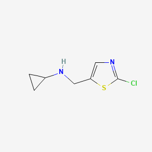 molecular formula C7H9ClN2S B582430 N-((2-Chlorothiazol-5-YL)methyl)cyclopropanamine CAS No. 1289388-63-1
