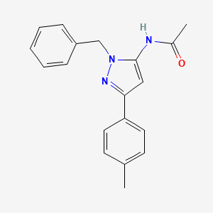molecular formula C19H19N3O B5824321 N-[2-benzyl-5-(4-methylphenyl)pyrazol-3-yl]acetamide 