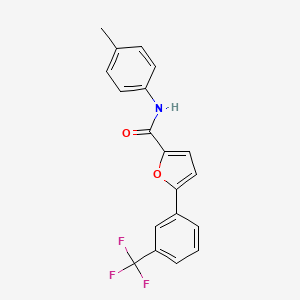 molecular formula C19H14F3NO2 B5824328 N-(4-methylphenyl)-5-[3-(trifluoromethyl)phenyl]furan-2-carboxamide 