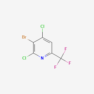 molecular formula C6HBrCl2F3N B582434 3-Bromo-2,4-dichloro-6-(trifluoromethyl)pyridine CAS No. 1214330-62-7