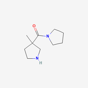 molecular formula C10H18N2O B582437 (3-Methylpyrrolidin-3-yl)(pyrrolidin-1-yl)methanone CAS No. 1257293-59-6