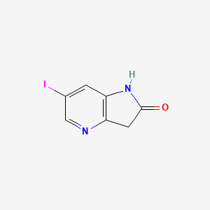 molecular formula C7H5IN2O B582438 6-Iodo-1H-pyrrolo[3,2-b]pyridin-2(3H)-one CAS No. 1260381-60-9