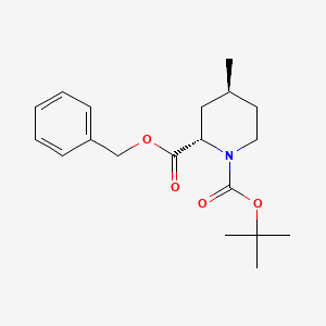 molecular formula C19H27NO4 B582441 BENZYL (+/-)-TRANS-N-BOC-4-METHYL-PIPERIDINE-2-CARBOXYLATE CAS No. 339183-92-5
