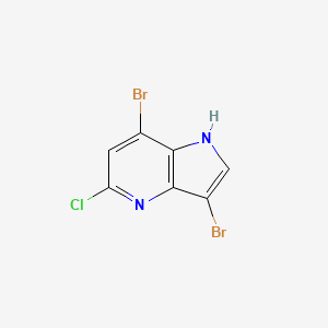 3,7-Dibromo-5-chloro-1H-pyrrolo[3,2-b]pyridine