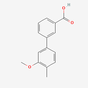 molecular formula C15H14O3 B582445 3'-Methoxy-4'-methylbiphenyl-3-carboxylic acid CAS No. 1215206-59-9