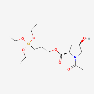 L-Proline, 1-acetyl-4-hydroxy-, 3-(triethoxysilyl)propyl ester, (4R)-