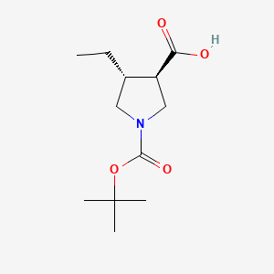 (3R,4R)-1-[(tert-butoxy)carbonyl]-4-ethylpyrrolidine-3-carboxylic acid
