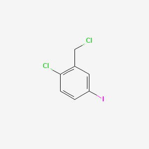 molecular formula C7H5Cl2I B582455 2-Chloro-5-iodobenzyl chloride CAS No. 1261671-12-8