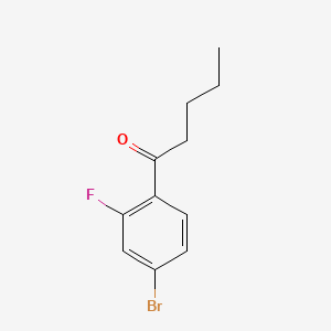 molecular formula C11H12BrFO B582457 1-(4-Bromo-2-fluorophenyl)pentan-1-one CAS No. 1311197-91-7