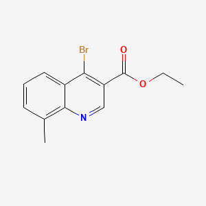 molecular formula C13H12BrNO2 B582462 Ethyl 4-bromo-8-methylquinoline-3-carboxylate CAS No. 1242260-83-8