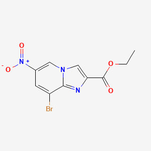 molecular formula C10H8BrN3O4 B582465 Ethyl 8-bromo-6-nitroimidazo[1,2-a]pyridine-2-carboxylate CAS No. 1313712-72-9