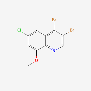 molecular formula C10H6Br2ClNO B582472 3,4-Dibromo-6-chloro-8-methoxyquinoline CAS No. 1211728-62-9