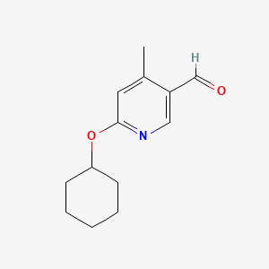 molecular formula C13H17NO2 B582475 6-(Cyclohexyloxy)-4-methylnicotinaldehyde CAS No. 1289056-55-8