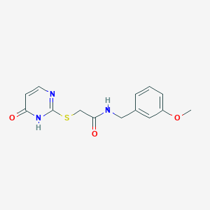 molecular formula C14H15N3O3S B5824787 N-(3-methoxybenzyl)-2-[(6-oxo-1,6-dihydro-2-pyrimidinyl)thio]acetamide 