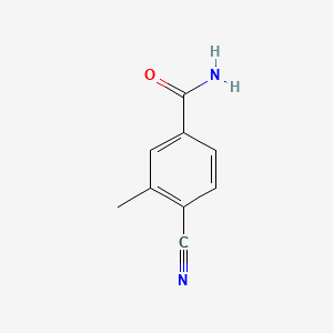 molecular formula C9H8N2O B582479 4-Cyano-3-methylbenzamide CAS No. 1261674-89-8