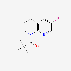 molecular formula C13H17FN2O B582480 1-(6-Fluoro-3,4-dihydro-1,8-naphthyridin-1(2H)-yl)-2,2-dimethylpropan-1-one CAS No. 1222533-74-5