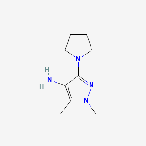 1,5-Dimethyl-3-(pyrrolidin-1-yl)-1H-pyrazol-4-amine
