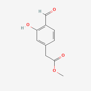 molecular formula C10H10O4 B582504 Methyl 2-(4-formyl-3-hydroxyphenyl)acetate CAS No. 1257397-40-2