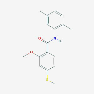 molecular formula C17H19NO2S B5825075 N-(2,5-dimethylphenyl)-2-methoxy-4-(methylsulfanyl)benzamide 
