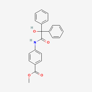 molecular formula C22H19NO4 B5825078 methyl 4-[(2-hydroxy-2,2-diphenylacetyl)amino]benzoate 