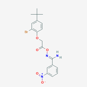 molecular formula C19H20BrN3O5 B5825093 N'-{[(2-bromo-4-tert-butylphenoxy)acetyl]oxy}-3-nitrobenzenecarboximidamide 