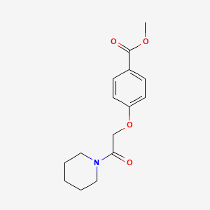 molecular formula C15H19NO4 B5825159 methyl 4-[2-oxo-2-(1-piperidinyl)ethoxy]benzoate 